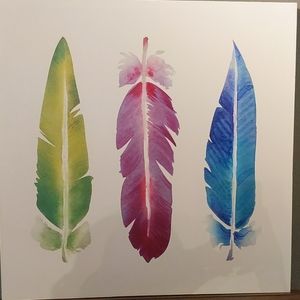 Canvas Feather painting